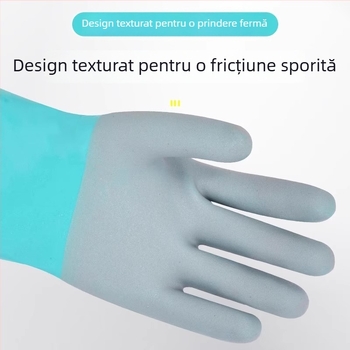 Mănuși din cauciuc, complet impregnate, groase, cu finisaj mat antiderapant, impermeabile, rezistente la uzură și la ulei, pentru prelucrarea alimentelor, rezistente la substanțe chimice.