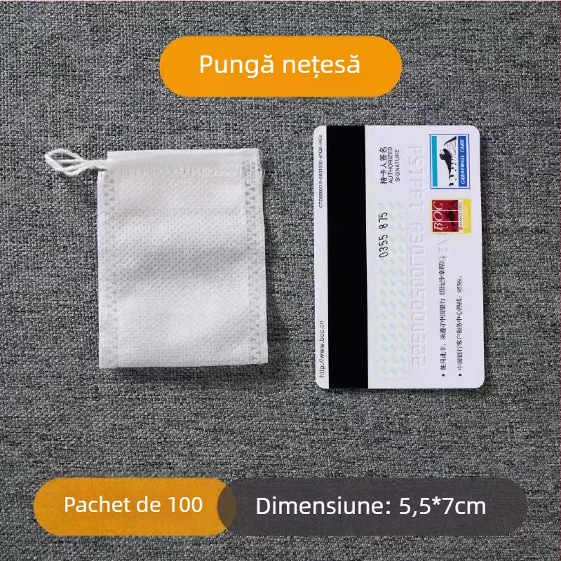 Sac de ceai din material nețesut, o singură utilizare, de calitate alimentară, pentru ceai, supă și decocturi din plante chineze.