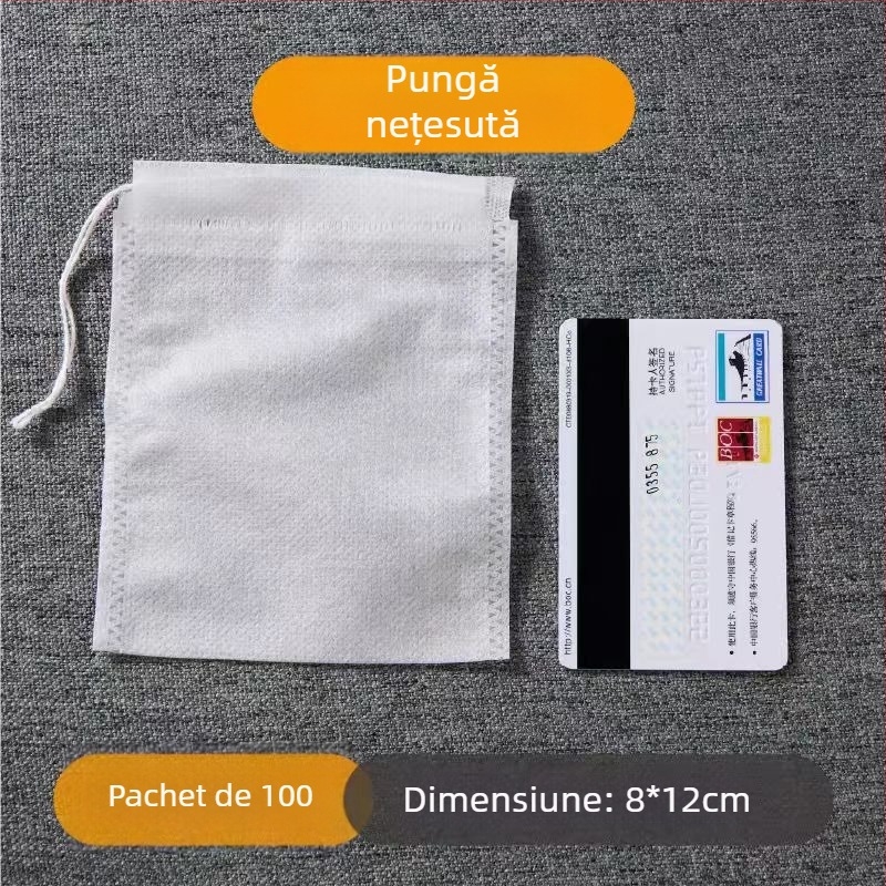 Sac de ceai din material nețesut, o singură utilizare, de calitate alimentară, pentru ceai, supă și decocturi din plante chineze.