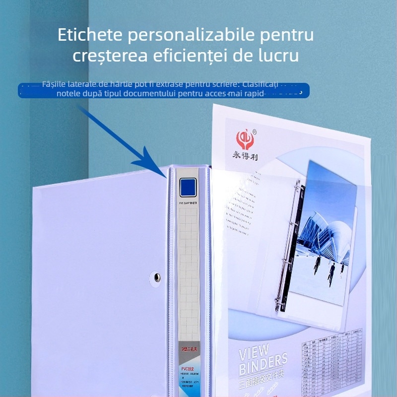 Ever Gain dosar A4 cu inserții PVC pe trei laturi și copertă