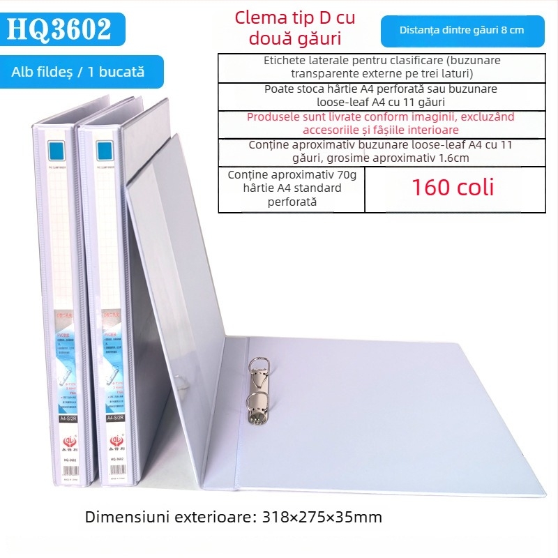Ever Gain dosar A4 cu inserții PVC pe trei laturi și copertă
