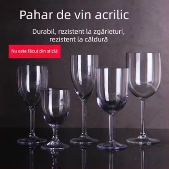 Pahar transparent acrilic pentru șampanie și cocktail, plastic, 200–300 ml