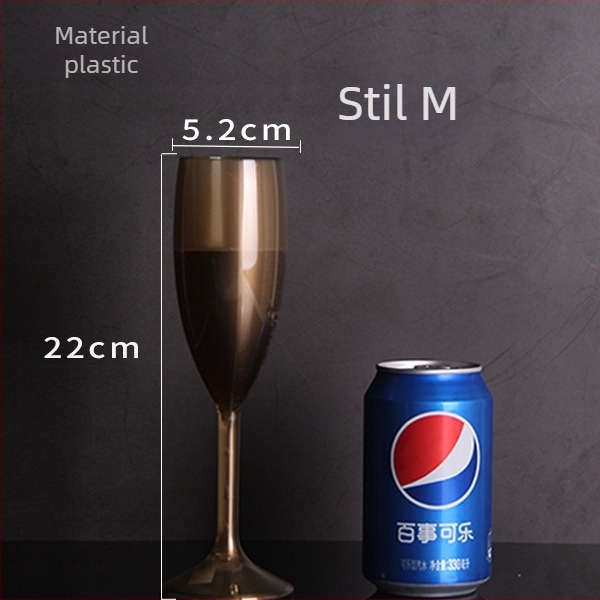 Pahar transparent acrilic pentru șampanie și cocktail, plastic, 200–300 ml