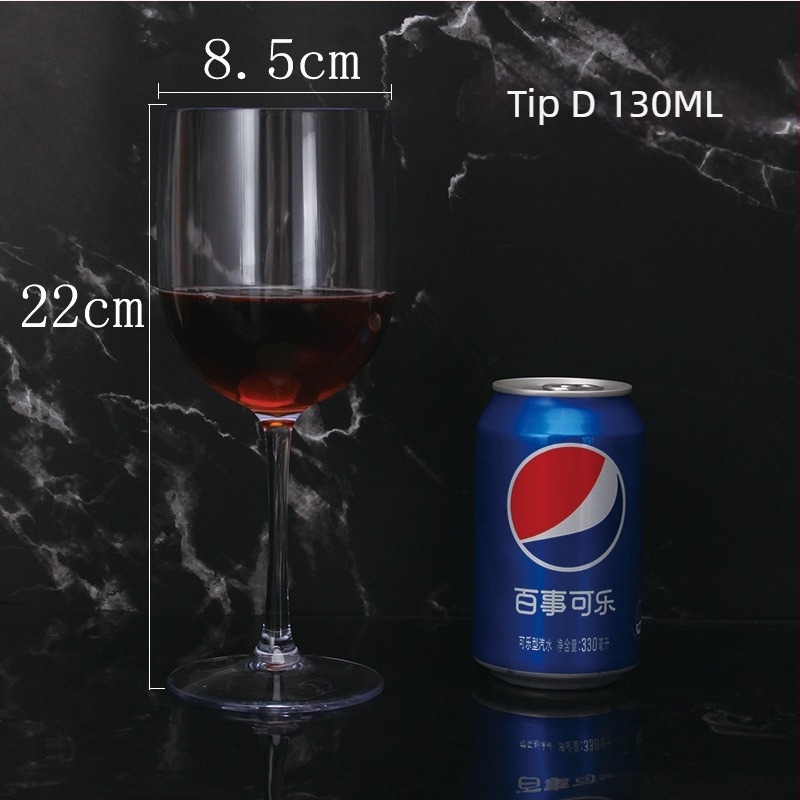 Pahar transparent acrilic pentru șampanie și cocktail, plastic, 200–300 ml
