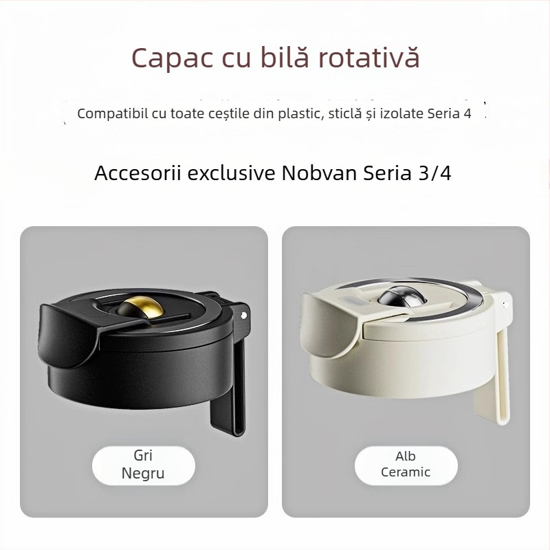 Nobvan ceașcă magnetică: compartiment magnetic pentru ceai, capac și corpul ceștii