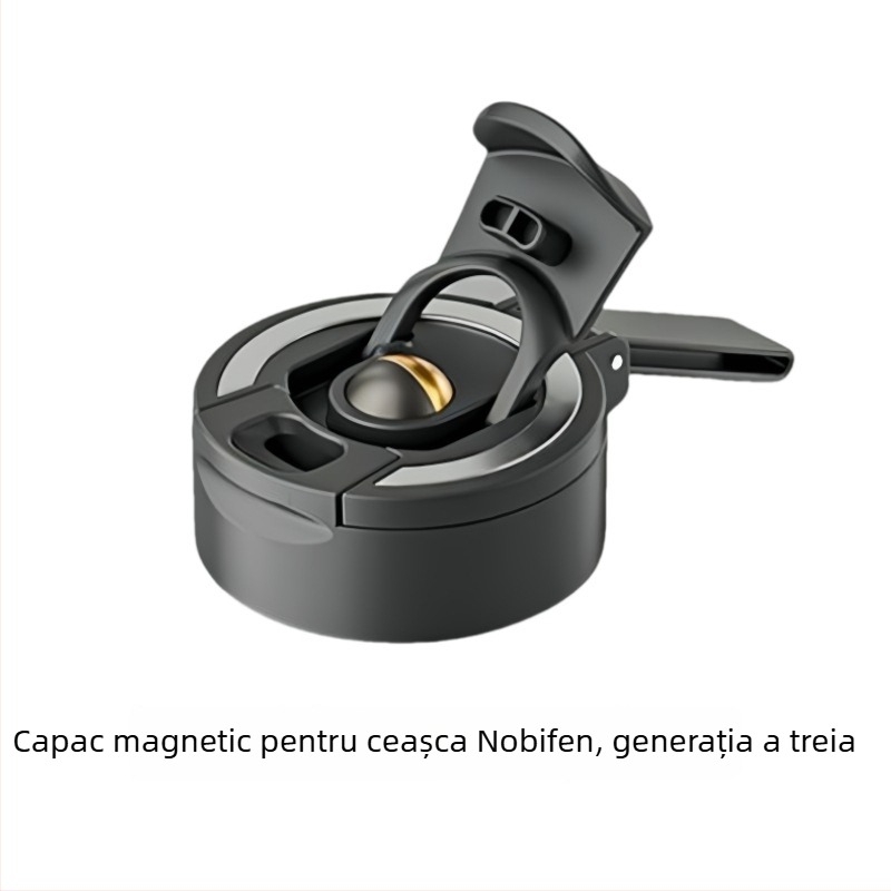 Nobvan ceașcă magnetică: compartiment magnetic pentru ceai, capac și corpul ceștii
