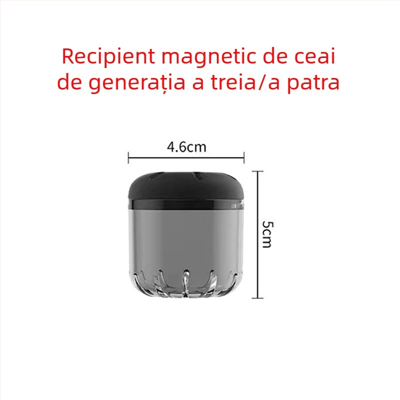 Nobvan ceașcă magnetică: compartiment magnetic pentru ceai, capac și corpul ceștii