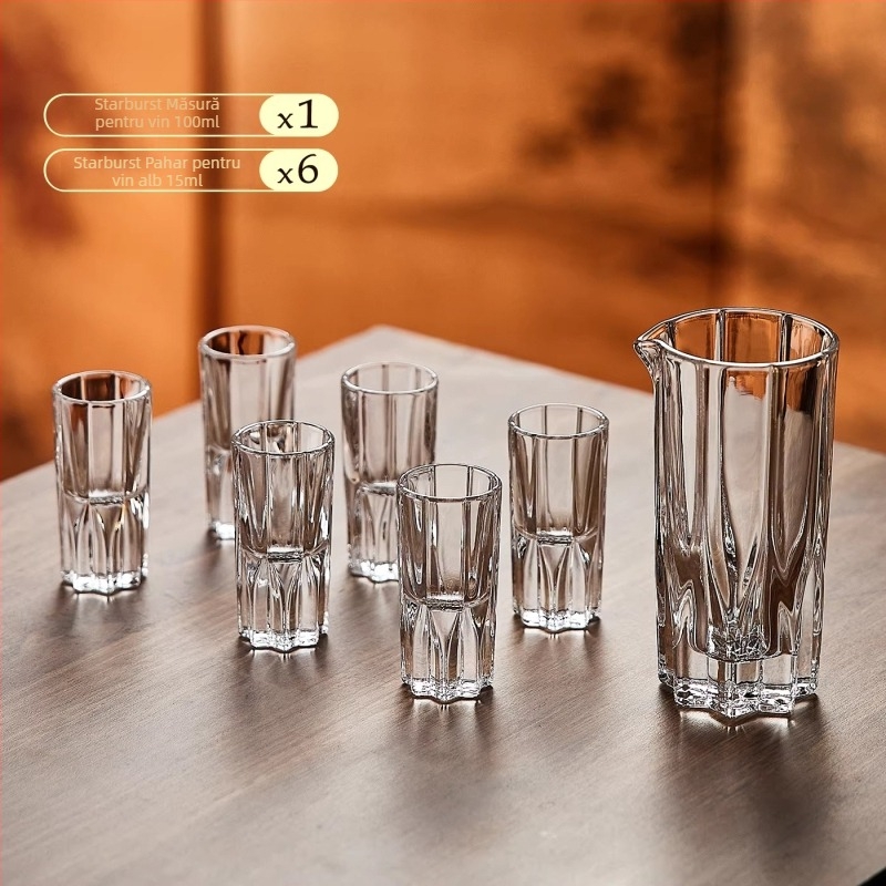 Set de decantator din cristal pentru uz casnic și în restaurante, cu pahare pentru băuturi