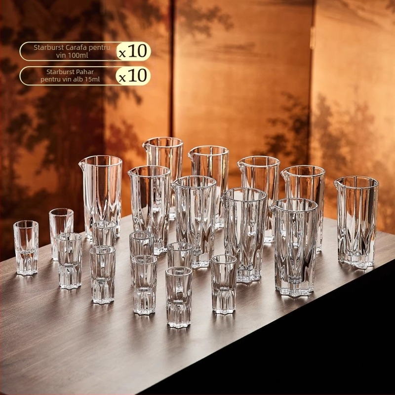 Set de decantator din cristal pentru uz casnic și în restaurante, cu pahare pentru băuturi