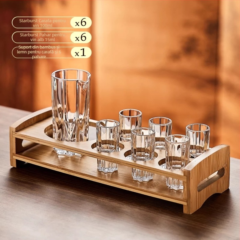 Set de decantator din cristal pentru uz casnic și în restaurante, cu pahare pentru băuturi