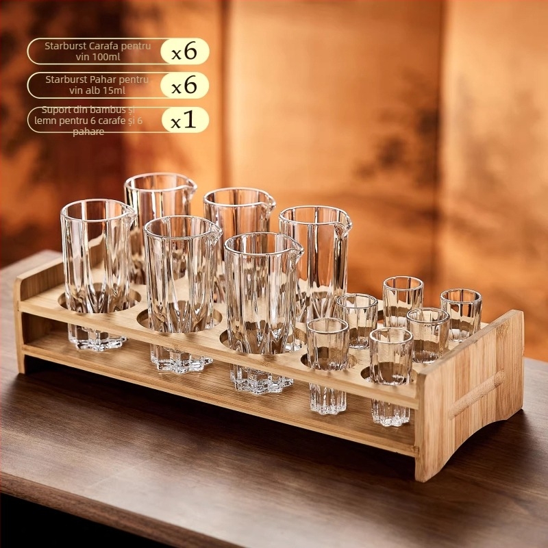 Set de decantator din cristal pentru uz casnic și în restaurante, cu pahare pentru băuturi