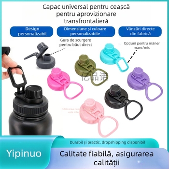 Termos cu capac din plastic, diametru universal, capac pentru degetul mare sau pentru treidegete, etanș