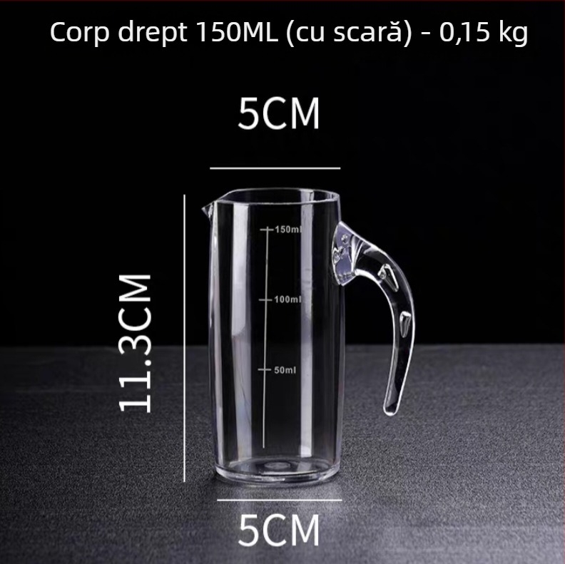 Dispenser de vin din acrilic PC, decantor din plastic rezistent cu scară de măsurare