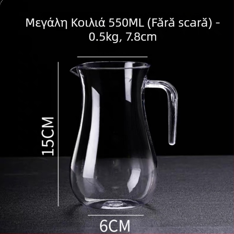 Dispenser de vin din acrilic PC, decantor din plastic rezistent cu scară de măsurare