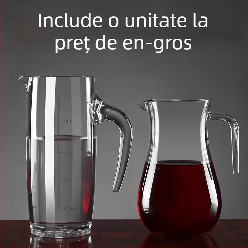 Dispenser de vin din acrilic PC, decantor din plastic rezistent cu scară de măsurare