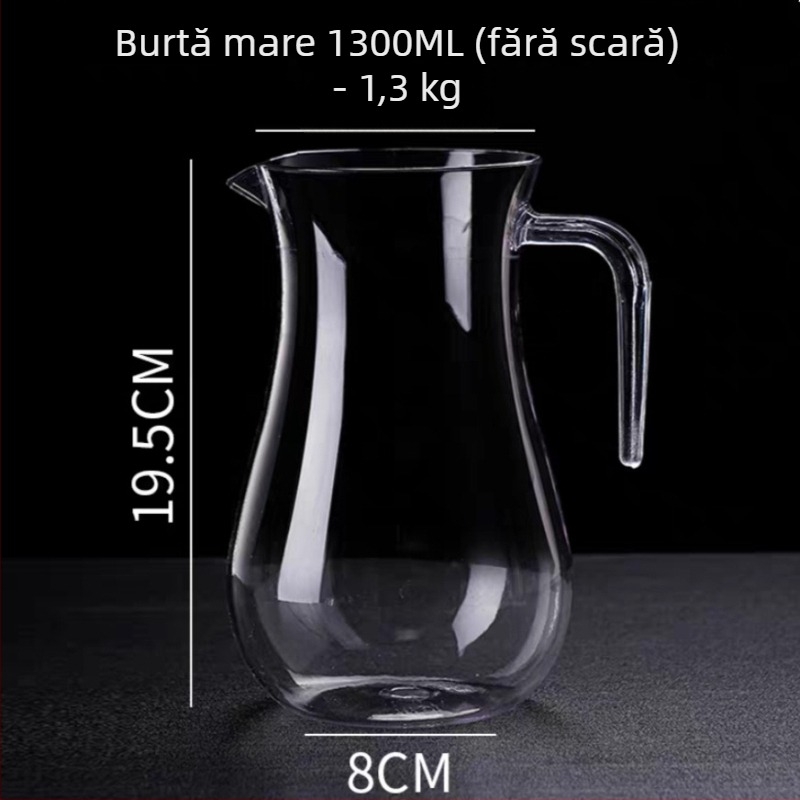 Dispenser de vin din acrilic PC, decantor din plastic rezistent cu scară de măsurare