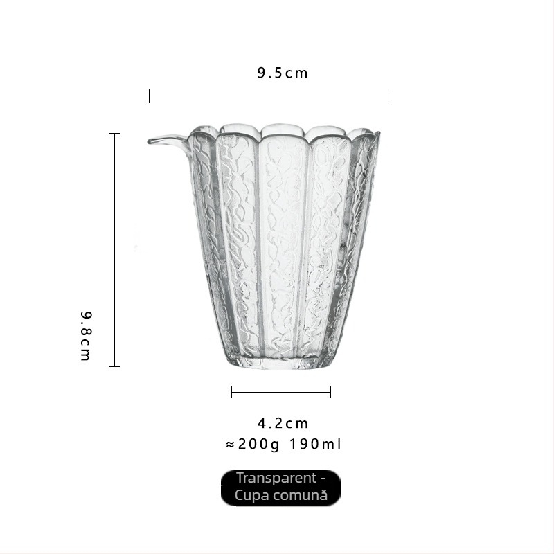 Ceșuțe de ceai din sticlă rezistentă la temperaturi înalte, cu capac, set de ceai pentru uz casnic, mic, design modern minimalist, anti-arzire, pentru 3–5 persoane