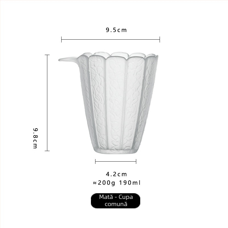 Ceșuțe de ceai din sticlă rezistentă la temperaturi înalte, cu capac, set de ceai pentru uz casnic, mic, design modern minimalist, anti-arzire, pentru 3–5 persoane