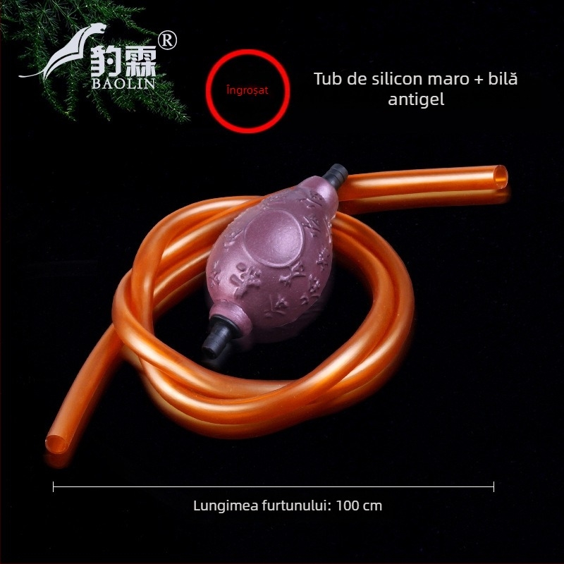 Set Leopard pentru ceremonia ceaiului: tavă de ceai cu conector din cupru și conductă de drenaj din silicon, bilă absorbantă, găleată pentru ceai și găleată pentru resturi de ceai, accesorii pentru ceremonia ceaiului