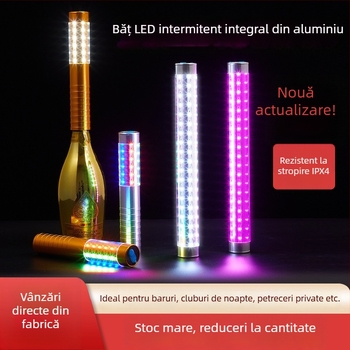 Baghetă LED reîncărcabilă, cu efect de flash, pentru baruri și cluburi