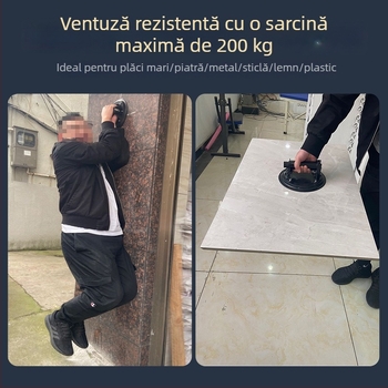Cupă de vid pentru plăci ceramice și sticlă, cu pompă manuală, aspirație puternică pentru ridicarea plăcilor mari
