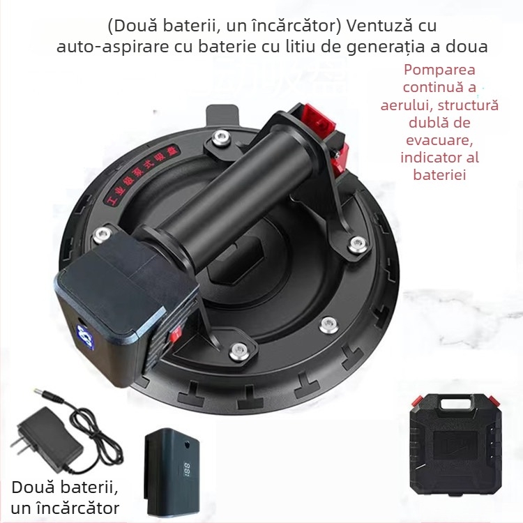 Cupă de vid pentru plăci ceramice și sticlă, cu pompă manuală, aspirație puternică pentru ridicarea plăcilor mari
