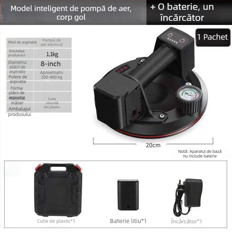 Cupă de vid pentru plăci ceramice și sticlă, cu pompă manuală, aspirație puternică pentru ridicarea plăcilor mari