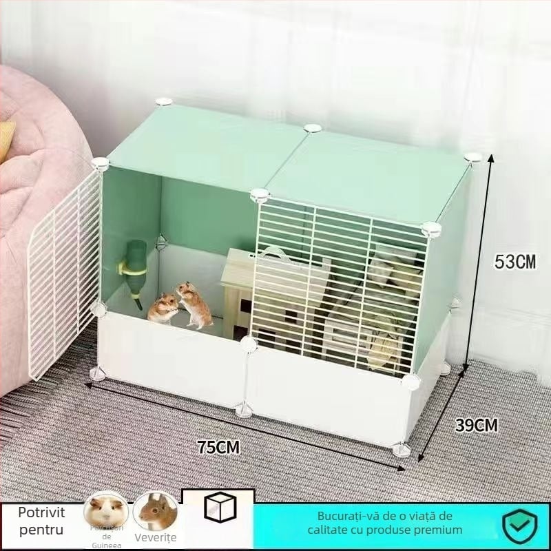 Cușcă pentru porcușor de Guineea și hamster, spațiu extra mare