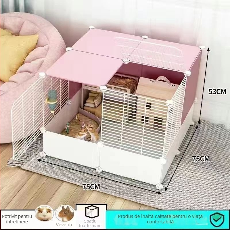 Cușcă pentru porcușor de Guineea și hamster, spațiu extra mare