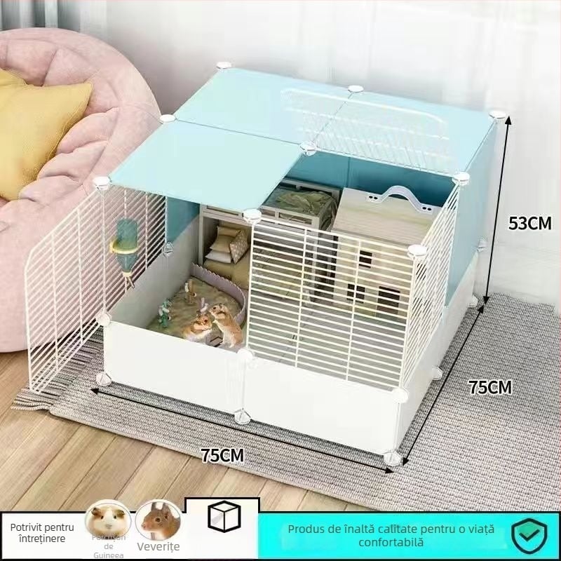 Cușcă pentru porcușor de Guineea și hamster, spațiu extra mare