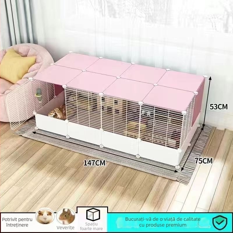 Cușcă pentru porcușor de Guineea și hamster, spațiu extra mare