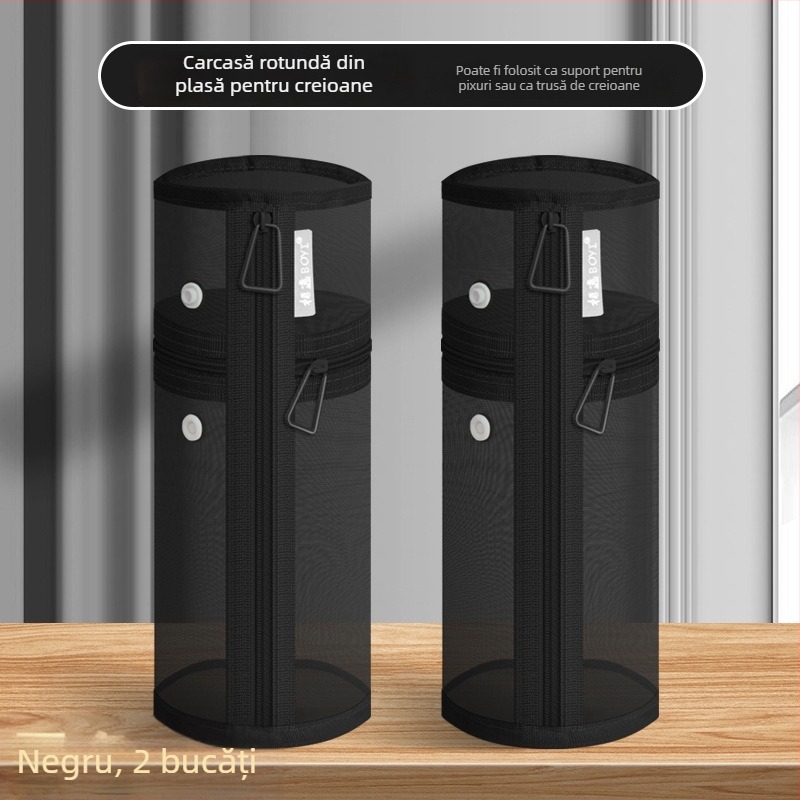 Penar transparent din plasă, pentru elevi, stil coreean, capacitate mare, design minimalist