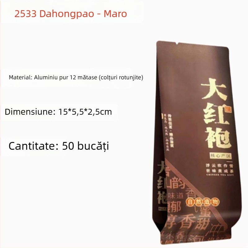 Ceai de roc în pliculețe mici: Dahongpao, Bujor auriu, Trandafir galben, Scorțișoară, Narcis