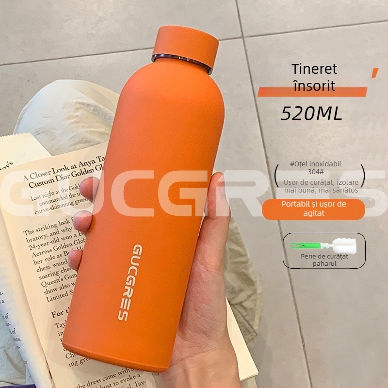 Cană izolată din oțel inoxidabil 304, capacitate mare, bidon sport, portabil, design minimalist