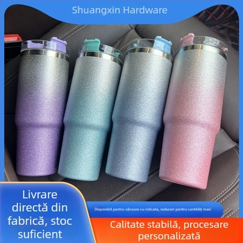 Cană din oțel inoxidabil cu pereți dubli, izolație vid, 20oz și 30oz, cafea și călătorii, personalizabil