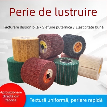 Roată de polizare din nylon pentru oțel inoxidabil și prelucrare metalică, cu fibre de nylon ca abraziv și lustruire cu lână