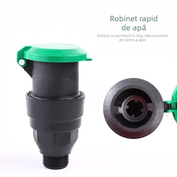 Ventil plastic pentru preluarea apei, destinată irigării în grădină, conector conductă subterană