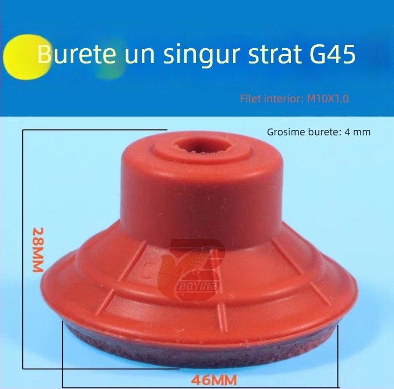 Accesorii pentru brațul robotic: ventuză din burete, cu strat simplu și strat dublu, G35 T20, cu suprafață ondulată, roșu, rezistentă la temperaturi înalte