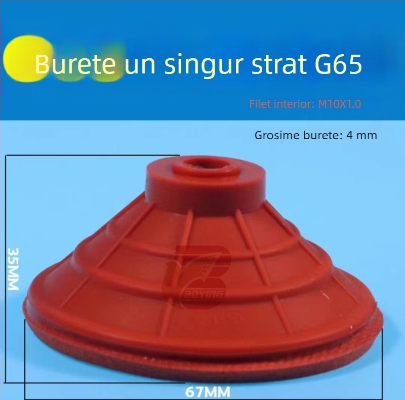 Accesorii pentru brațul robotic: ventuză din burete, cu strat simplu și strat dublu, G35 T20, cu suprafață ondulată, roșu, rezistentă la temperaturi înalte