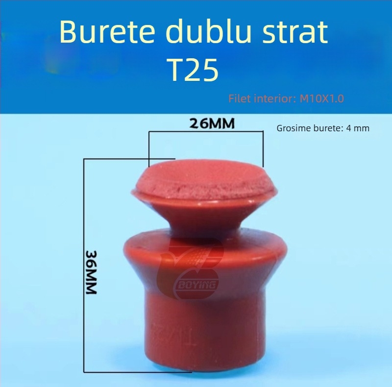 Accesorii pentru brațul robotic: ventuză din burete, cu strat simplu și strat dublu, G35 T20, cu suprafață ondulată, roșu, rezistentă la temperaturi înalte