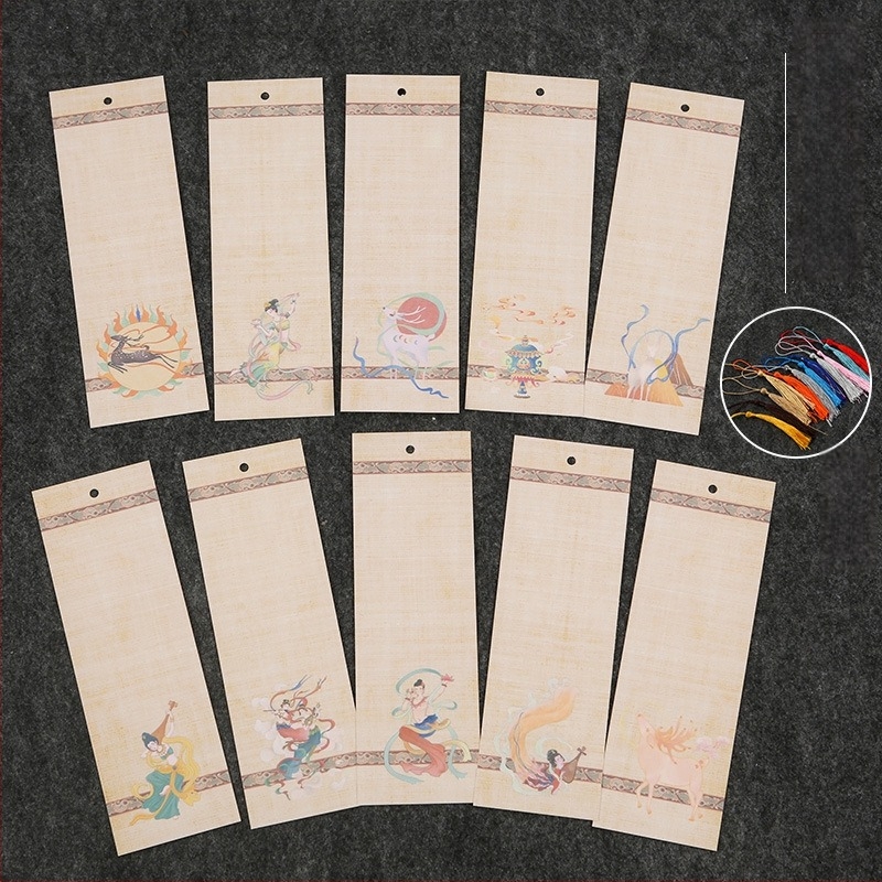 Semn de carte lacuit în stil antic chinezesc — gol, creativ pentru caligrafie manuală, semn de carte pentru elevi, hârtie de orez, material DIY