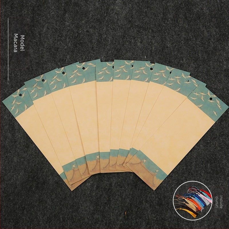 Semn de carte lacuit în stil antic chinezesc — gol, creativ pentru caligrafie manuală, semn de carte pentru elevi, hârtie de orez, material DIY