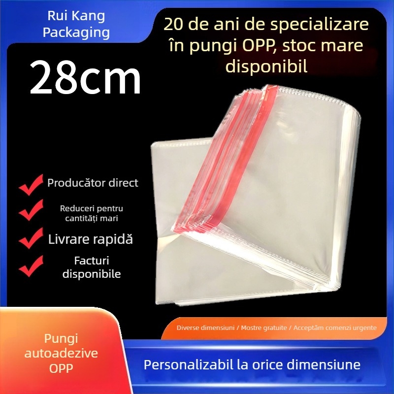 Pungi transparente OPP cu închidere autoadezivă pentru bijuterii și ambalare generală