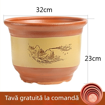 Ghiveci ceramic extra-large pentru plante, respirabil