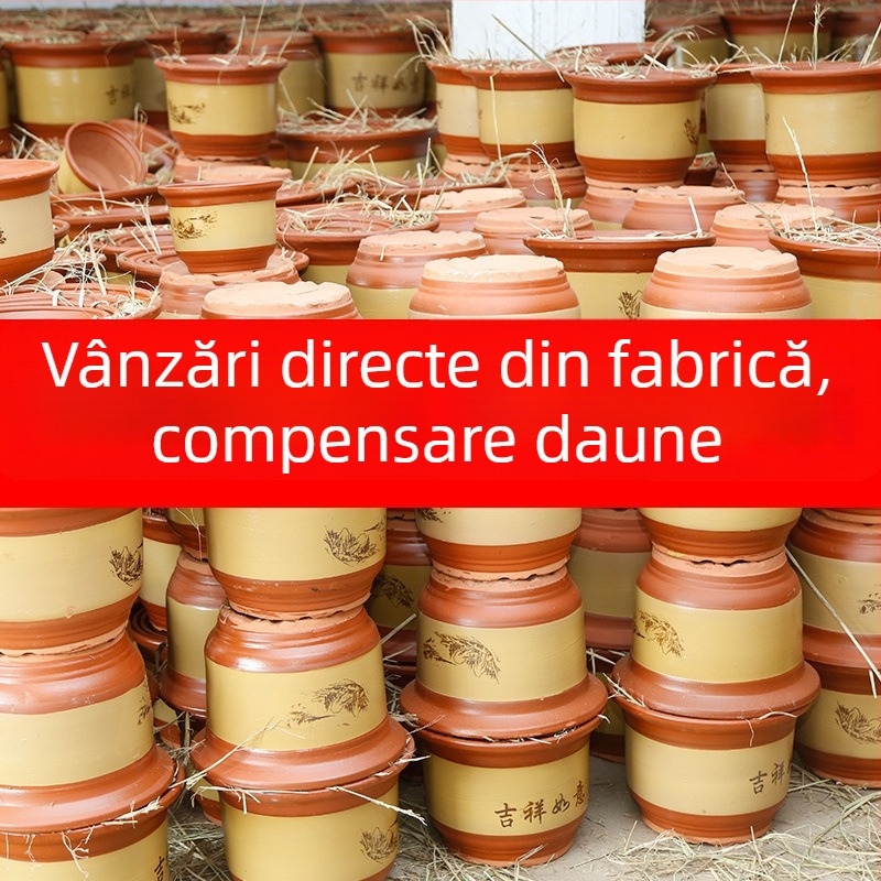 Ghiveci ceramic extra-large pentru plante, respirabil