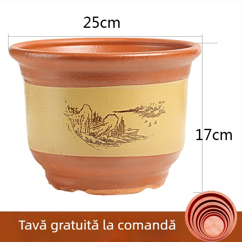 Ghiveci ceramic extra-large pentru plante, respirabil
