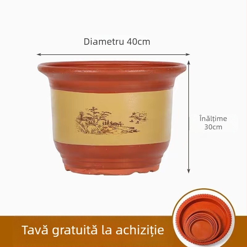 Ghiveci ceramic extra-large pentru plante, respirabil