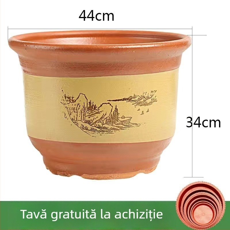 Ghiveci ceramic extra-large pentru plante, respirabil