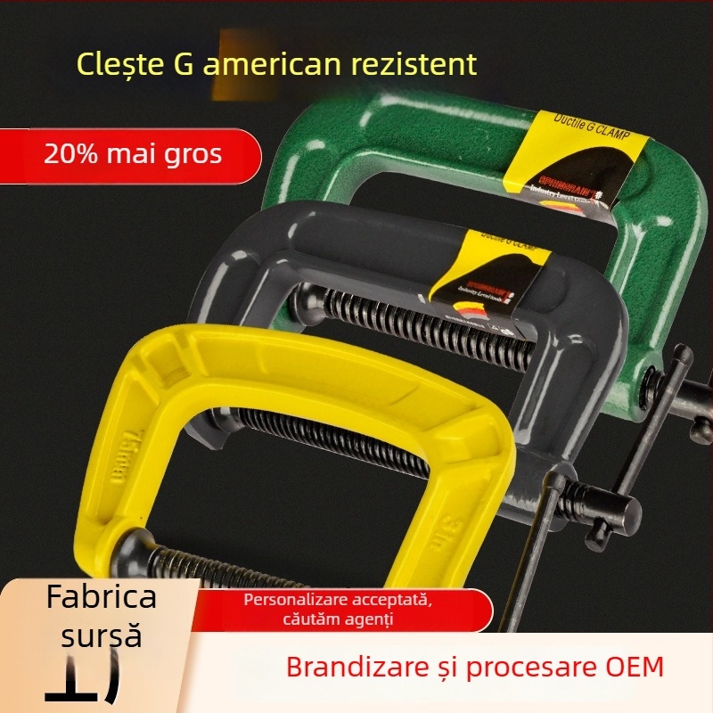 Clema G pentru tâmplărie, robustă – prindere rapidă și fixare (tip G)