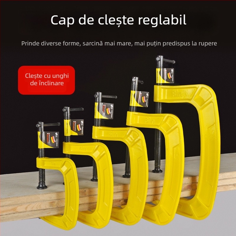 Clema G pentru tâmplărie, robustă – prindere rapidă și fixare (tip G)